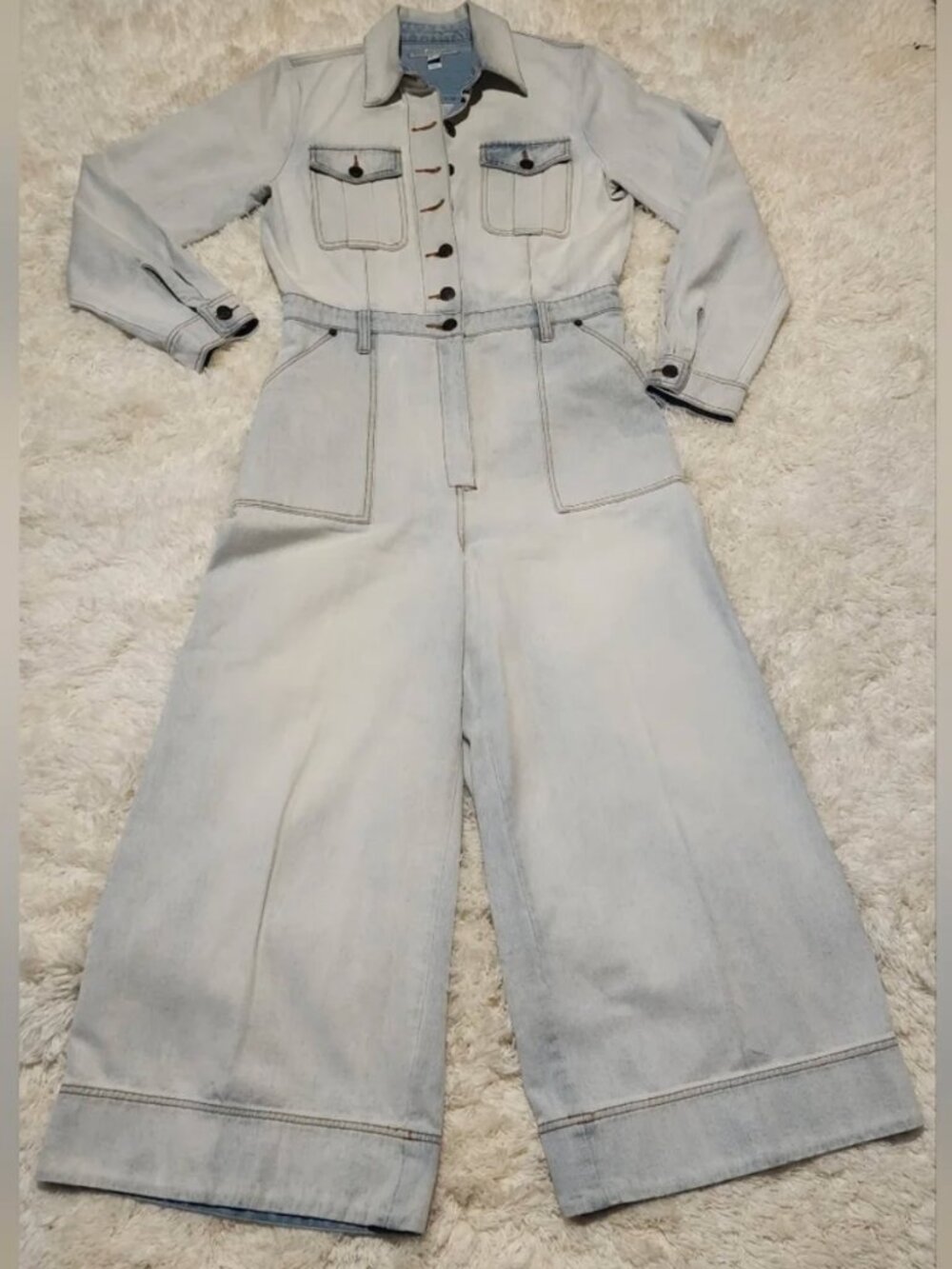 Shona Joy Light Wash Denim Jumpsuit - Picture 4 of 7
